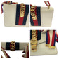 GUCCI Shoulder Bag 421882 Calfskin Ivory Gold Metal Shoulder Bag handbag sherry line sylvie Women Used Authentic