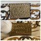 GUCCI Tote Bag 163805 GG canvas, leather Beige gold Tote Bag Shoulder Bag Pretty Women Used Authentic