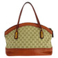 GUCCI Handbag 339002 GG canvas, leather Beige Orange Gold Metal Handbag Shoulder Bag Bamboo Women Used Authentic