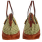 GUCCI Handbag 339002 GG canvas, leather Beige Orange Gold Metal Handbag Shoulder Bag Bamboo Women Used Authentic