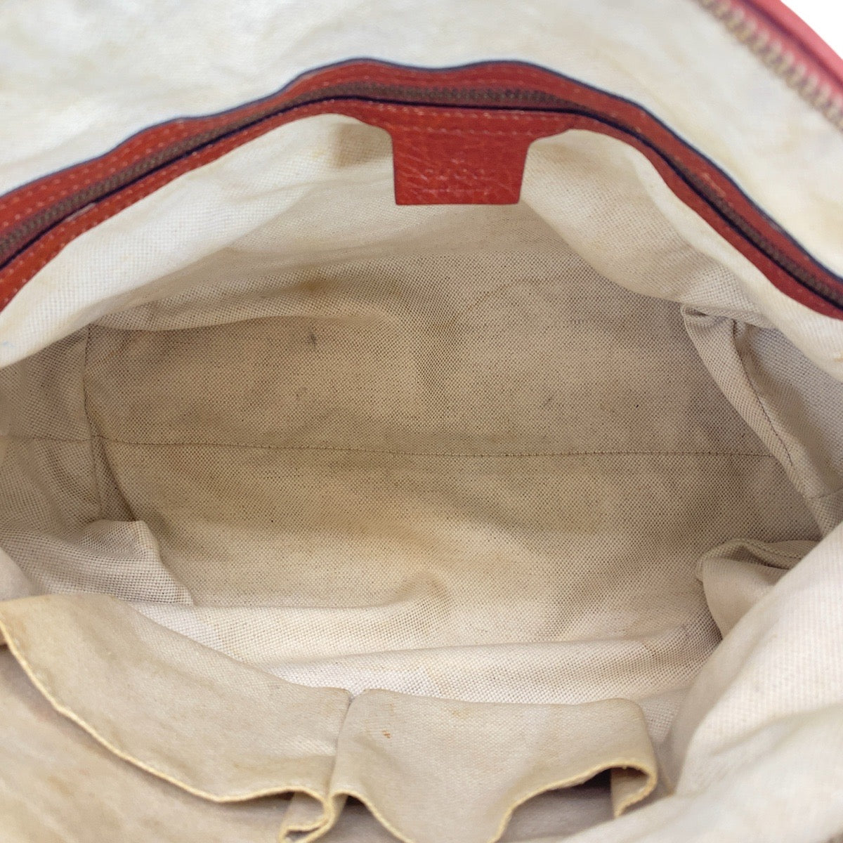 GUCCI Handbag 339002 GG canvas, leather Beige Orange Gold Metal Handbag Shoulder Bag Bamboo Women Used Authentic