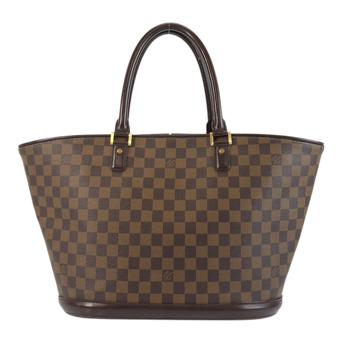 LOUIS VUITTON Tote Bag N51120 PVC, Leather Brown Gold Metal Tote Bag handbag Damier Manosque GM Women Used Authentic