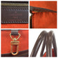 LOUIS VUITTON Tote Bag N51120 PVC, Leather Brown Gold Metal Tote Bag handbag Damier Manosque GM Women Used Authentic