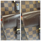 LOUIS VUITTON Tote Bag N51120 PVC, Leather Brown Gold Metal Tote Bag handbag Damier Manosque GM Women Used Authentic