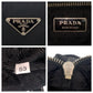 PRADA Tote Bag Nylon Black Silver Metal Test Triangle With logo