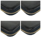 PRADA Long Wallet Purse leather Black Gold Metal logo