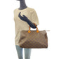 LOUIS VUITTON Handbag M41524 PVC Brown Gold Metal Handbag Boston Duffel bag Monogram Speedy 35 Women Used Authentic