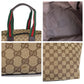 GUCCI Tote Bag 131231 GG canvas Beige brown Sherry line