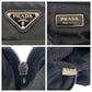 PRADA Shoulder Bag Nylon Black SilverMetal Test Triangle With logo