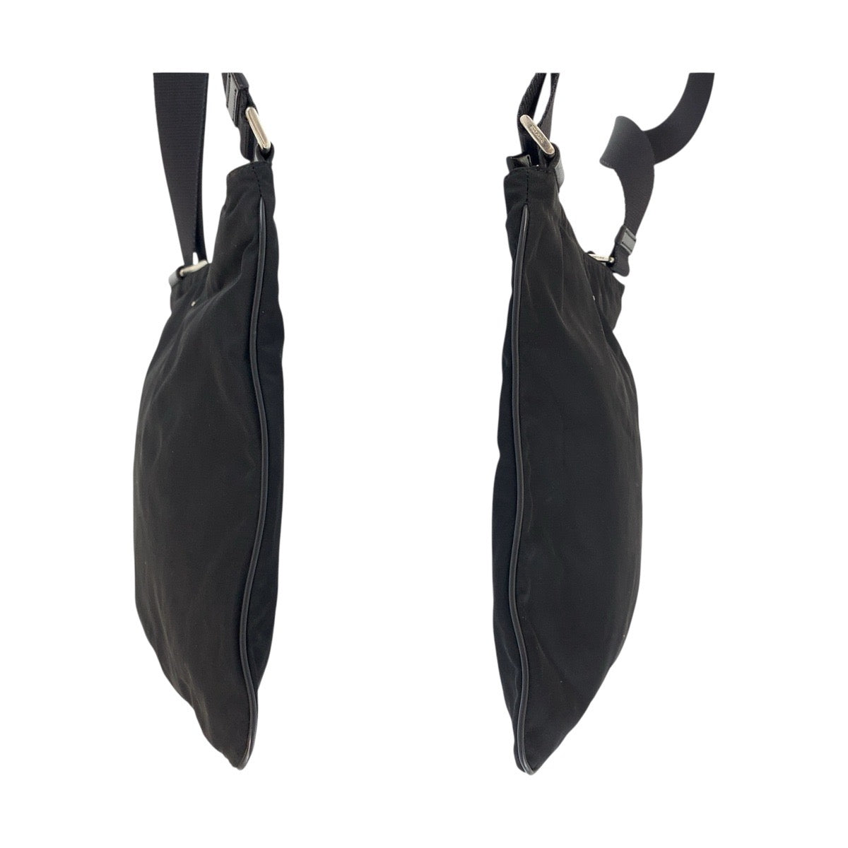 PRADA Shoulder Bag Nylon black Test Triangle With logo