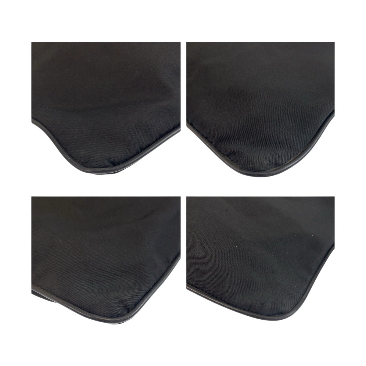 PRADA Shoulder Bag Nylon black Test Triangle With logo