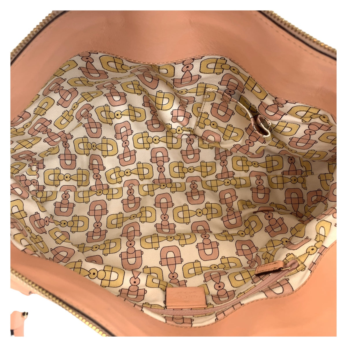 GUCCI Tote Bag 189831 leather Pink Gold Metal Tote Bag Shoulder Bag Abby Guccissima Women Used Authentic