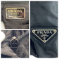 PRADA Shoulder Bag Nylon Black SilverMetal Test Triangle With logo Women Used Authentic