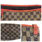 GUCCI Tote Bag 130736 GG canvas Gray Red Gold Metal Abbey