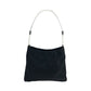 PRADA Shoulder Bag Nylon, Plastic Black Silver Metal Shoulder Bag Shoulder Bag Test Triangle With logo Women Used Authentic