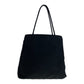 PRADA Tote Bag Nylon Black SilverMetal Test Triangle With logo