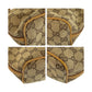 GUCCI Handbag 039 1103 GG canvas Beige Brown Gold Metal
