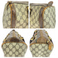 GUCCI Handbag GG Supreme canvas, leather Beige Brown Gold Metal Old Gucci Shelly Line Women Used Authentic