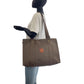 CELINE Tote Bag MC98/2 PVC Brown Gold Metal Tote Bag Shoulder Bag Macadam Women Used Authentic