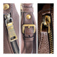 PRADA Shoulder Bag leather Brown Gold Metal Vitterodino