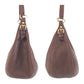PRADA Shoulder Bag leather Brown Gold Metal Vitterodino