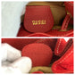 GUCCI Backpack 003 2034 0030 Suede Red Gold Metal Bamboo