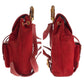 GUCCI Backpack 003 2034 0030 Suede Red Gold Metal Bamboo