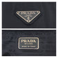 PRADA Tote Bag Nylon Black SilverMetal Tote Bag handbag Test Triangle With logo Women Used Authentic
