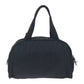 PRADA Tote Bag Nylon Black SilverMetal Tote Bag handbag Test Triangle With logo Women Used Authentic