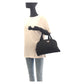 PRADA Tote Bag Nylon Black SilverMetal Tote Bag handbag Test Triangle With logo Women Used Authentic