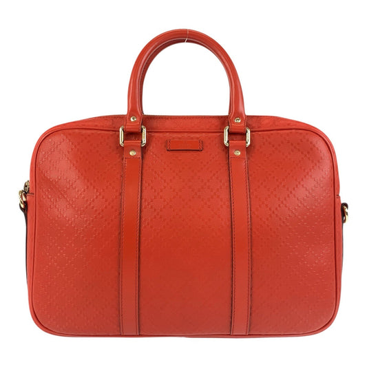 GUCCI Business bag 344357 leather Red Gold Metal Business bag Briefcase Unisex Diamante mens Used Authentic