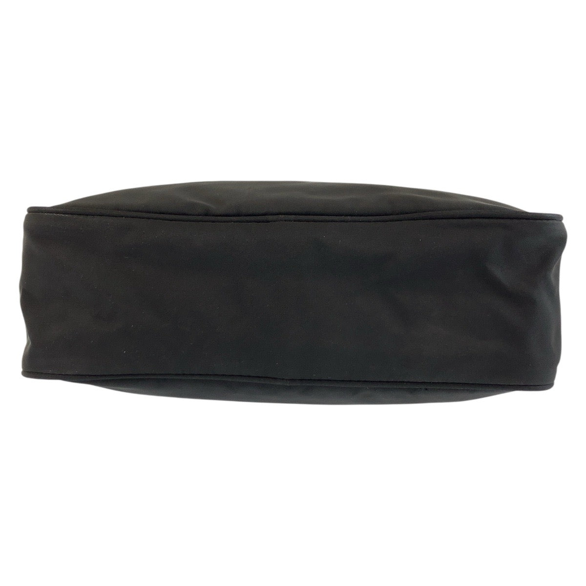 PRADA Shoulder Bag Nylon Black Silver Metal Test Triangle With logo