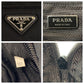 PRADA Shoulder Bag Nylon Black Silver Metal Test Triangle With logo