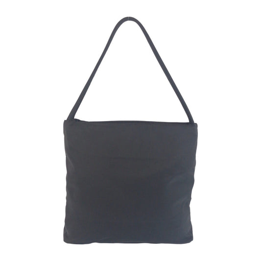 PRADA Tote Bag Nylon Black SilverMetal Test Triangle With logo