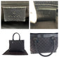 GUCCI Tote Bag 002 1119 GG canvas, leather Black black Tote Bag Shoulder Bag Women Used Authentic