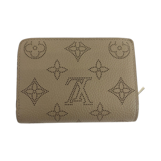 LOUIS VUITTON Bifold Wallet M80817 leather Galle Beige SilverMetal Folding wallet Compact wallet Monogram Mahina Portefeuille Claire Women Used Authentic