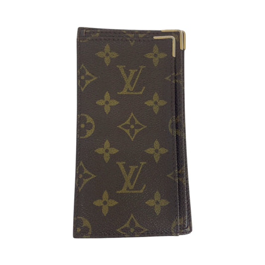 LOUIS VUITTON Long Wallet Purse PVC Brown Long Wallet Purse Check Case Monogram Stock IPO Commemorative Check Case OFFER PAR Women Used Authentic