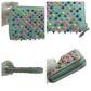 Christian Louboutin Long Wallet Purse leather Blue Multicolor SilverMetal Panettone