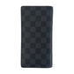 LOUIS VUITTON Long Wallet Purse N62227 PVC black black gray Damier Graphite Portefeuille Ron