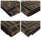 FENDI Tri-fold wallet 07-15829/0-012 canvas Brown Silver Metal Folding Wallet Compact Wallet Zucca Women Used Authentic
