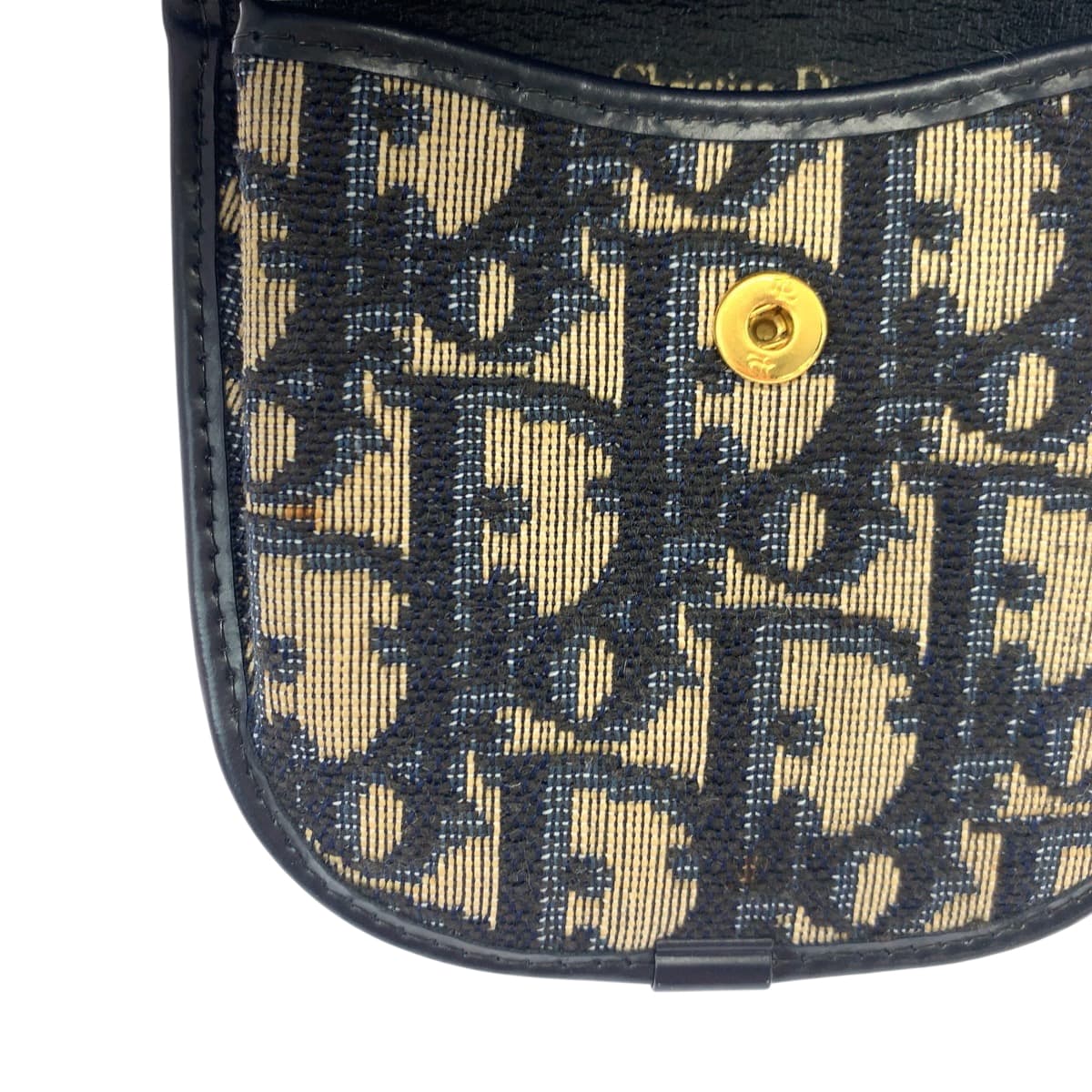 Dior Coin case canvas Navy Trotter