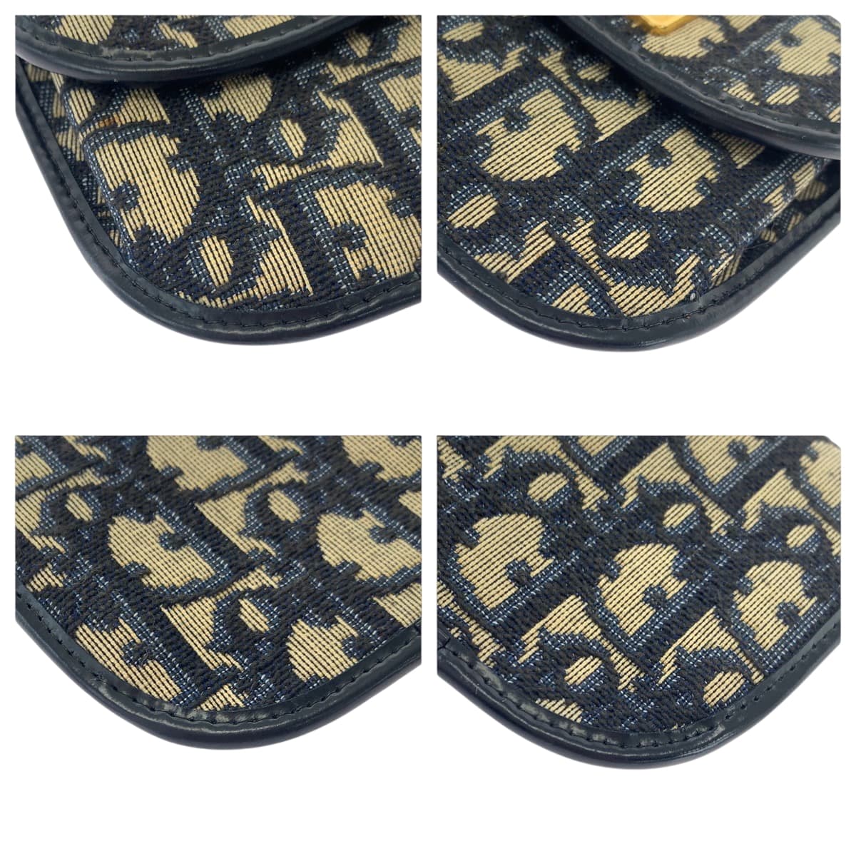 Dior Coin case canvas Navy Trotter