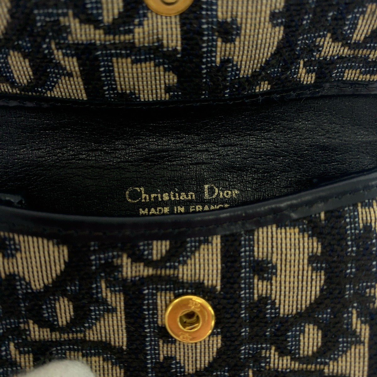Dior Coin case canvas Navy Trotter