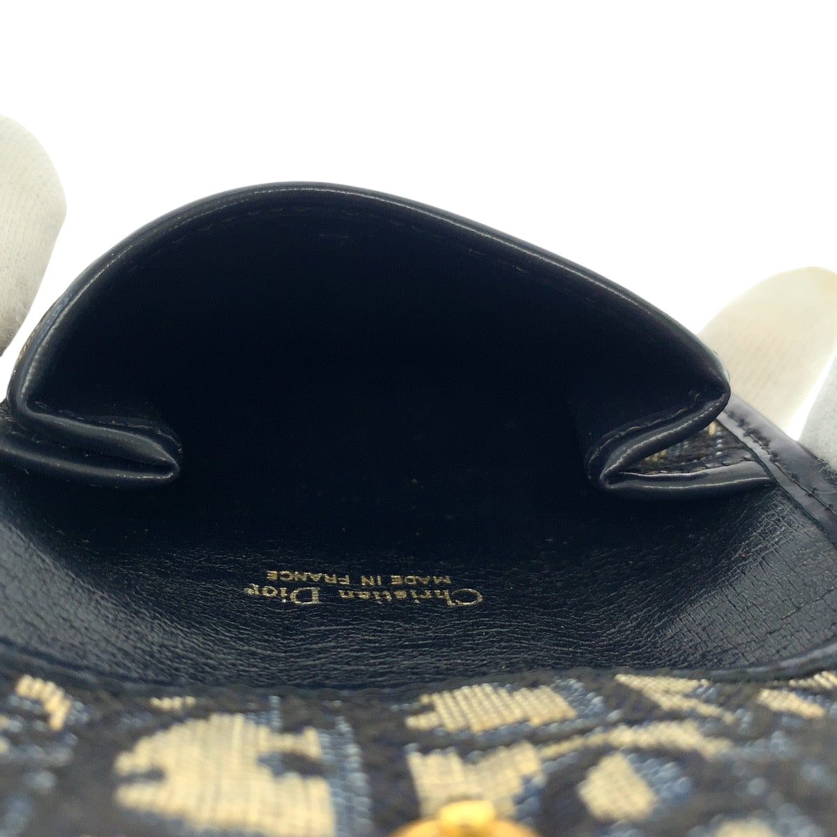 Dior Coin case canvas Navy Trotter
