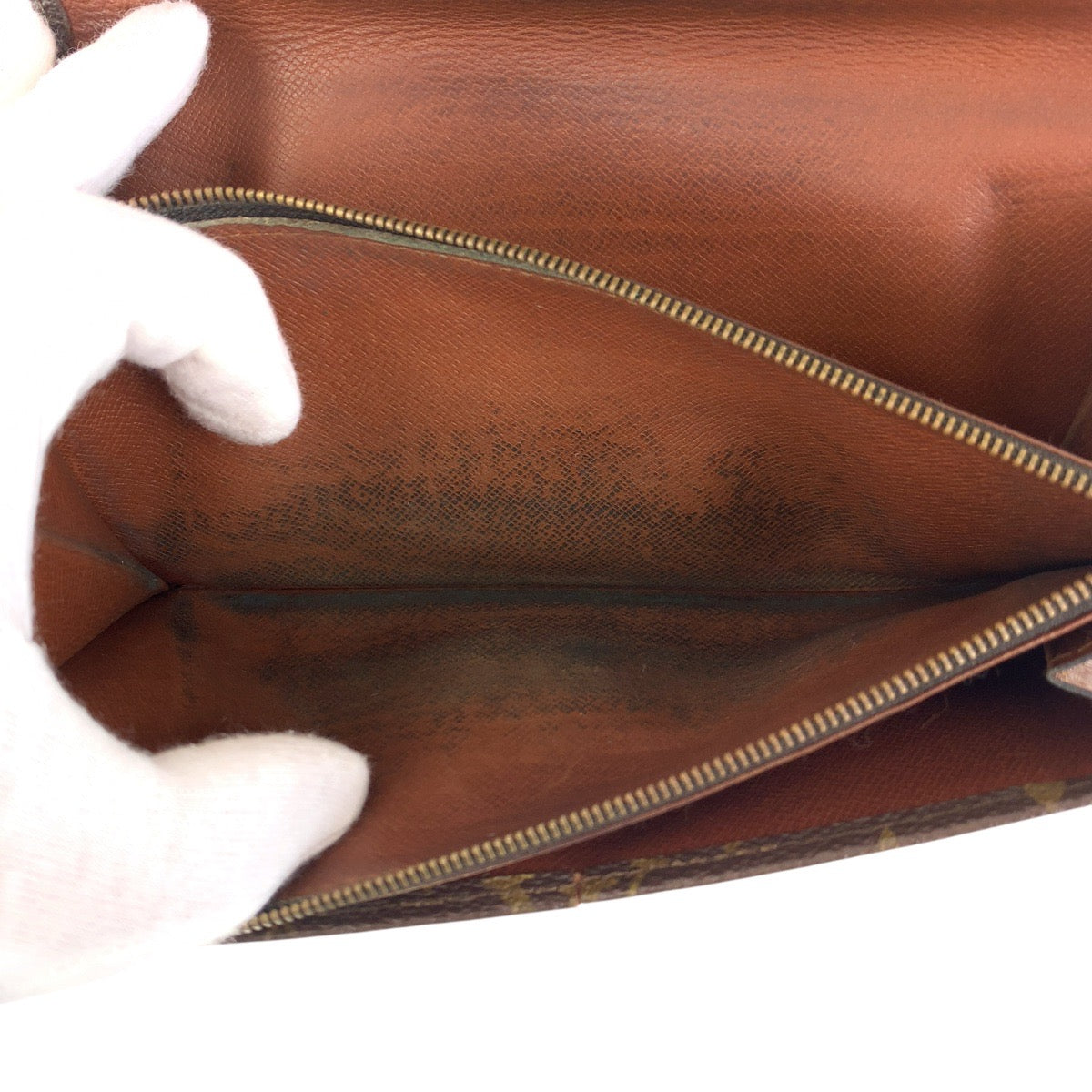 LOUIS VUITTON Long Wallet Purse M61724 PVC Brown Gold Metal Long Wallet Purse Long wallet unisex Monogram Pochette Porto Monnet Credit Women Used Authentic