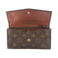 LOUIS VUITTON Long Wallet Purse M61724 PVC Brown Gold Metal Long Wallet Purse Long wallet unisex Monogram Pochette Porto Monnet Credit Women Used Authentic