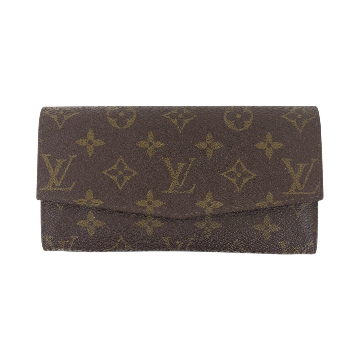 LOUIS VUITTON Long Wallet Purse M61724 PVC Brown Gold Metal Long Wallet Purse Long wallet unisex Monogram Pochette Porto Monnet Credit Women Used Authentic