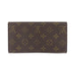 LOUIS VUITTON Long Wallet Purse M61724 PVC Brown Gold Metal Long Wallet Purse Long wallet unisex Monogram Pochette Porto Monnet Credit Women Used Authentic