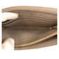 PRADA Long Wallet Purse leather Greige Gold Metal Long Wallet Purse logo Women Used Authentic
