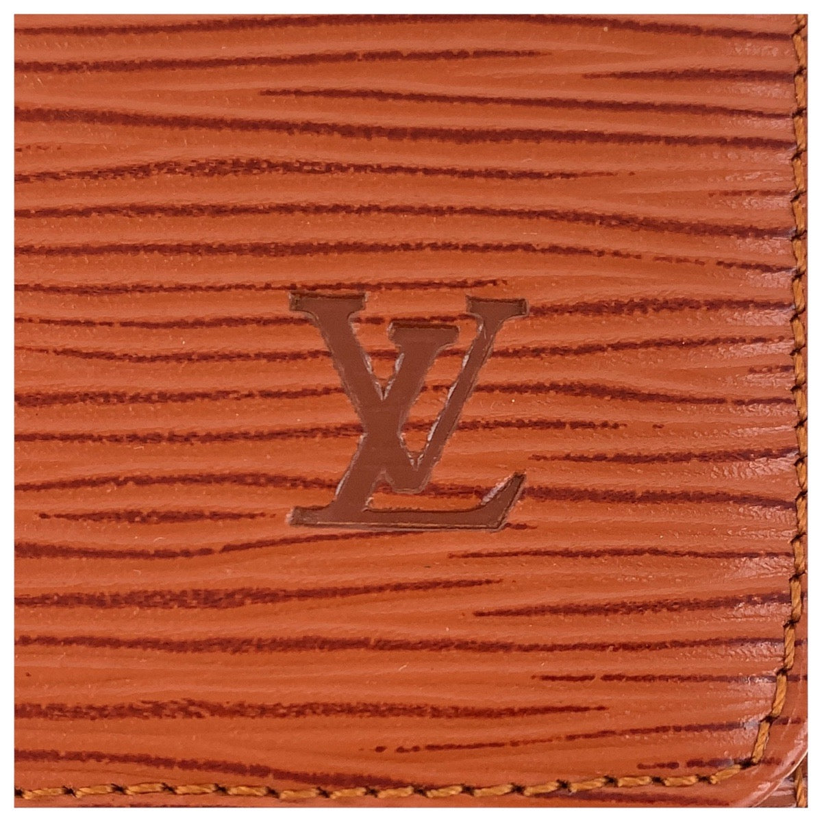 LOUIS VUITTON Tri-fold wallet M63483 leather Kenya Brown Brown Gold Metal Folding Wallet Compact Wallet Epi Porto Monevier Cartes Crdit Women Used Authentic